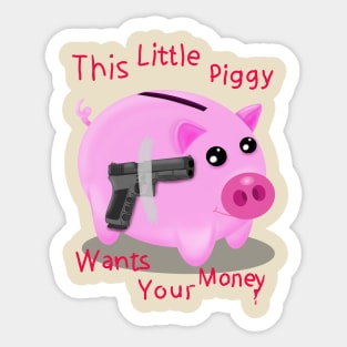 Evil Piggybank Sticker